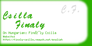 csilla finaly business card